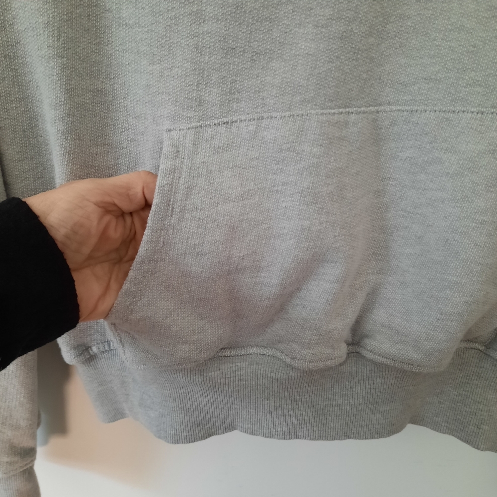 Soulcycle Lightning Bolt Hoodie Sweatshirt Gray Kangaroo Pocket Womens Size L - Picture 5 of 10